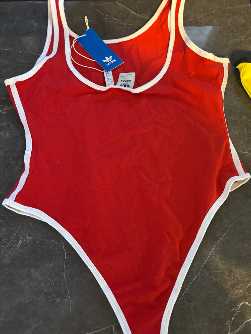 adidas Red One-Piece with White Trim for women - Picture 2 of 3